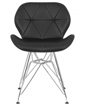 Стул обеденный DOBRIN BUTTERFLY CHROME, ножки хром, цвет чёрный в Нягани - nyagan.ok-mebel.com | фото 7