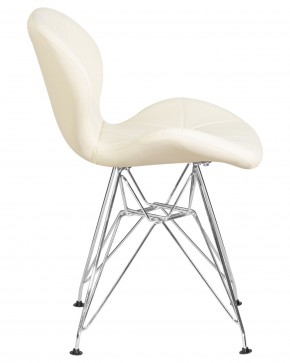 Стул обеденный DOBRIN BUTTERFLY CHROME, ножки хром, цвет кремовый в Нягани - nyagan.ok-mebel.com | фото 3