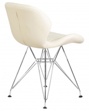 Стул обеденный DOBRIN BUTTERFLY CHROME, ножки хром, цвет кремовый в Нягани - nyagan.ok-mebel.com | фото 4