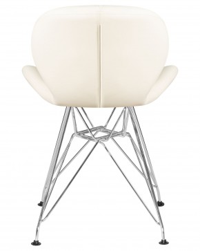Стул обеденный DOBRIN BUTTERFLY CHROME, ножки хром, цвет кремовый в Нягани - nyagan.ok-mebel.com | фото 5