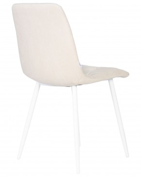 Стул обеденный DOBRIN CHILLY ROMBO, Бежевый Simple 44, основание белое в Нягани - nyagan.ok-mebel.com | фото 4