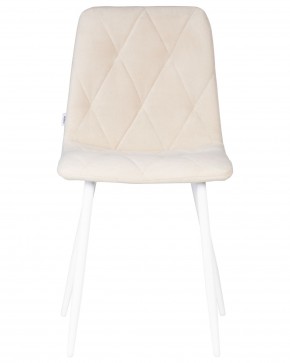 Стул обеденный DOBRIN CHILLY ROMBO, Бежевый Simple 44, основание белое в Нягани - nyagan.ok-mebel.com | фото 6