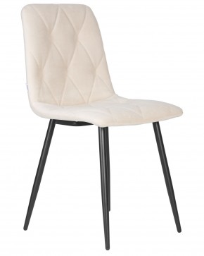 Стул обеденный DOBRIN CHILLY ROMBO, Бежевый Simple 44, основание черный в Нягани - nyagan.ok-mebel.com | фото 2