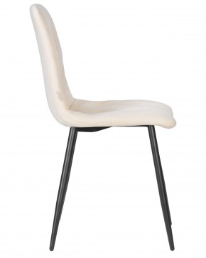 Стул обеденный DOBRIN CHILLY ROMBO, Бежевый Simple 44, основание черный в Нягани - nyagan.ok-mebel.com | фото 3