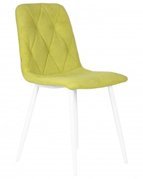 Стул обеденный DOBRIN CHILLY ROMBO, Лайм Simple 14, основание белый в Нягани - nyagan.ok-mebel.com | фото 2