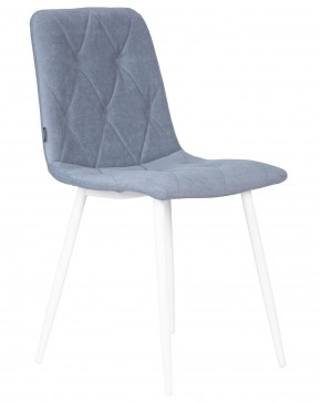 Стул обеденный DOBRIN CHILLY ROMBO, Серо-голубой Simple 26, основание белый в Нягани - nyagan.ok-mebel.com | фото 2