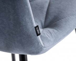 Стул обеденный DOBRIN CHILLY ROMBO, Серо-голубой Simple 26, основание черное в Нягани - nyagan.ok-mebel.com | фото 7