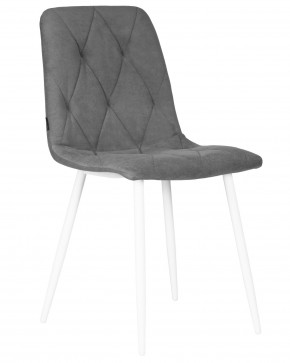Стул обеденный DOBRIN CHILLY ROMBO, Серый Simple 33, основание белый в Нягани - nyagan.ok-mebel.com | фото