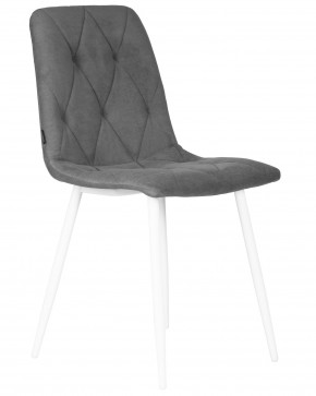 Стул обеденный DOBRIN CHILLY ROMBO, Серый Simple 33, основание белый в Нягани - nyagan.ok-mebel.com | фото 2