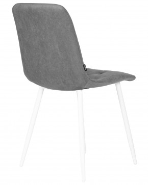 Стул обеденный DOBRIN CHILLY ROMBO, Серый Simple 33, основание белый в Нягани - nyagan.ok-mebel.com | фото 4