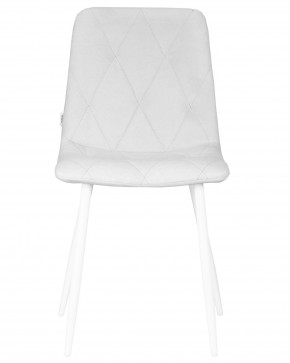 Стул обеденный DOBRIN CHILLY ROMBO, Светло-серый Simple 29, основание белое в Нягани - nyagan.ok-mebel.com | фото 6