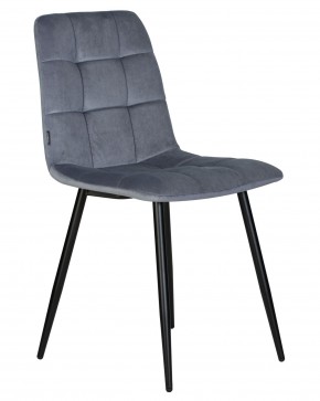 Стул обеденный DOBRIN CHILLY, Серо-голубой Holland 14, основание черное в Нягани - nyagan.ok-mebel.com | фото 2