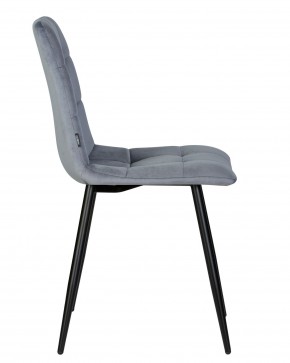 Стул обеденный DOBRIN CHILLY, Серо-голубой Holland 14, основание черное в Нягани - nyagan.ok-mebel.com | фото 3