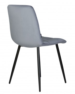 Стул обеденный DOBRIN CHILLY, Серо-голубой Holland 14, основание черное в Нягани - nyagan.ok-mebel.com | фото 4