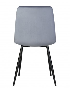 Стул обеденный DOBRIN CHILLY, Серо-голубой Holland 14, основание черное в Нягани - nyagan.ok-mebel.com | фото 5