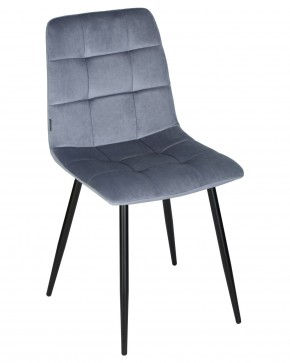 Стул обеденный DOBRIN CHILLY, Серо-голубой Holland 14, основание черное в Нягани - nyagan.ok-mebel.com | фото 7