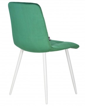 Стул обеденный DOBRIN CHILLY, Темно-зеленый Holland 30, основание белое в Нягани - nyagan.ok-mebel.com | фото 4
