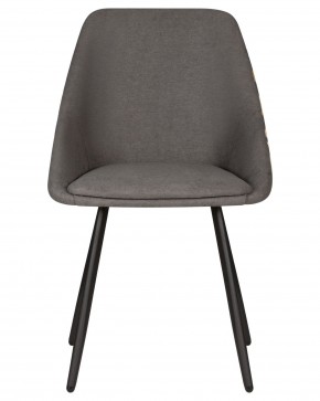 Стул обеденный DOBRIN MARKUS, ЭМАЛЬ ЧЕРНЫЙ МУАР ткань Candy Graphite+Escada Ochre в Нягани - nyagan.ok-mebel.com | фото 6