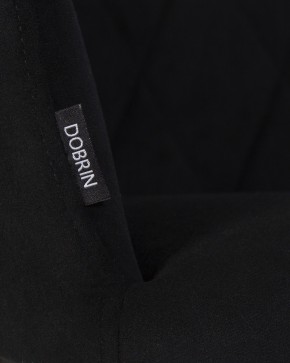 Стул обеденный DOBRIN ROBY, ЭМАЛЬ ЧЕРНЫЙ МУАР велюр Catania Black в Нягани - nyagan.ok-mebel.com | фото 2