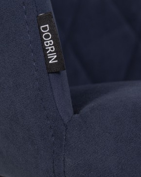 Стул обеденный DOBRIN ROBY, ЭМАЛЬ ЧЕРНЫЙ МУАР велюр Catania Dark Blue в Нягани - nyagan.ok-mebel.com | фото 9