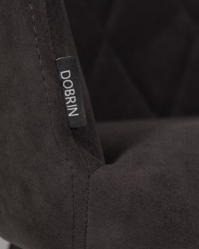 Стул обеденный DOBRIN ROBY, ЭМАЛЬ ЧЕРНЫЙ МУАР велюр Catania Espresso в Нягани - nyagan.ok-mebel.com | фото 9