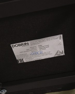 Стул обеденный DOBRIN ROBY, ЭМАЛЬ ЧЕРНЫЙ МУАР велюр Catania Forest в Нягани - nyagan.ok-mebel.com | фото 12