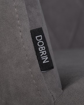 Стул обеденный DOBRIN ROBY, ЭМАЛЬ ЧЕРНЫЙ МУАР велюр Catania Stone в Нягани - nyagan.ok-mebel.com | фото 7