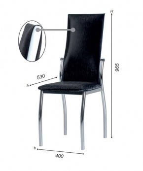 Стул Пекин А1.10-05 со вставкой (двухцветный) (Стандарт) хром/кожзам (4 шт.) в Нягани - nyagan.ok-mebel.com | фото 2