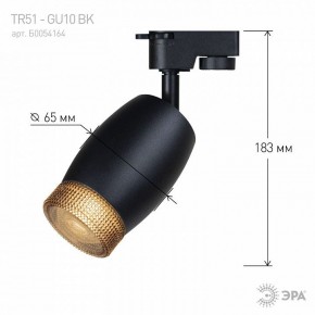 Светильник на штанге Эра  TR51 - GU10 BK в Нягани - nyagan.ok-mebel.com | фото 4