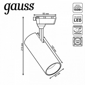 Светильник на штанге Gauss Track Light TR062 в Нягани - nyagan.ok-mebel.com | фото 5