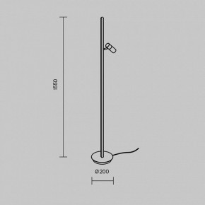 Торшер Maytoni Thin MOD395FL-L28BS3K в Нягани - nyagan.ok-mebel.com | фото 4