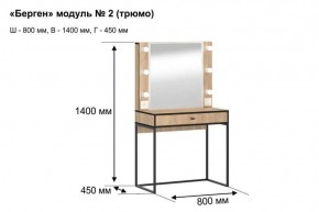 Трюмо "Берген 2" в Нягани - nyagan.ok-mebel.com | фото 5