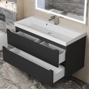 Тумба под раковину Uperwood Tanos 100 см, подвесная, черная матовая в Нягани - nyagan.ok-mebel.com | фото 10