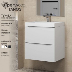 Тумба под раковину Uperwood Tanos 70 см, подвесная, белая матовая в Нягани - nyagan.ok-mebel.com | фото 5