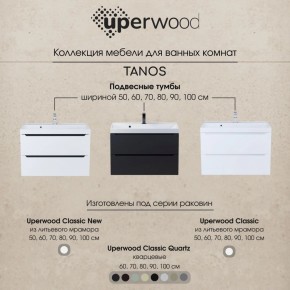 Тумба под раковину Uperwood Tanos 70 см, подвесная, белая матовая в Нягани - nyagan.ok-mebel.com | фото 9