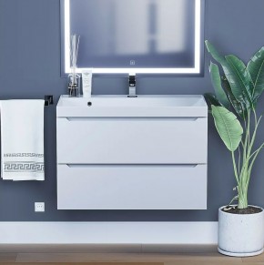 Тумба под раковину Uperwood Tanos 80 см, подвесная, белая матовая в Нягани - nyagan.ok-mebel.com | фото