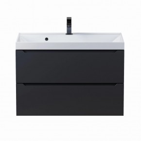 Тумба под раковину Uperwood Tanos 80 см, подвесная, черная матовая в Нягани - nyagan.ok-mebel.com | фото 8