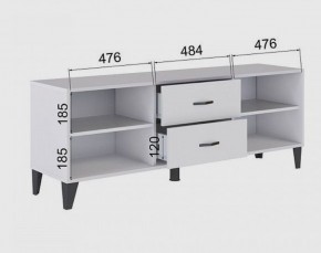 Тумба под ТВ ТВМ-6 (белый) в Нягани - nyagan.ok-mebel.com | фото 2