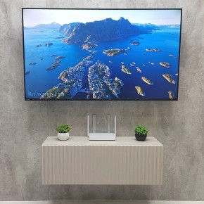 Тумба подвесная под ТВ LINES MTV3-MA 900 Бежевый (Леда-М 10.1.5) в Нягани - nyagan.ok-mebel.com | фото 3
