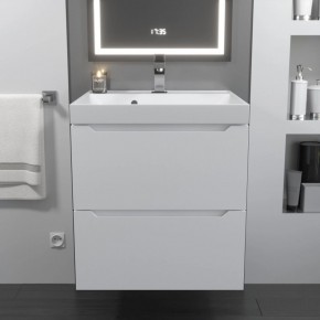 Тумба с раковиной Uperwood Tanos 50 см, подвесная, белая матовая в Нягани - nyagan.ok-mebel.com | фото 10