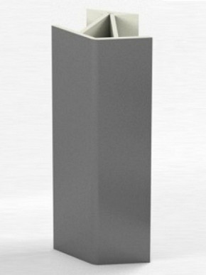 Угловое соединение для цоколя 135 гр. h100 мм (Алюминий, Белый, Черный, Сонома) в Нягани - nyagan.ok-mebel.com | фото