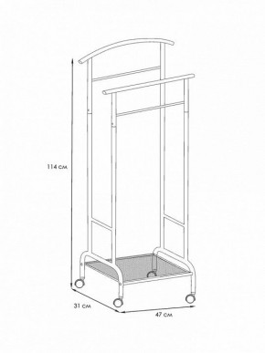 Вешалка для костюма Римини 2М в Нягани - nyagan.ok-mebel.com | фото 4