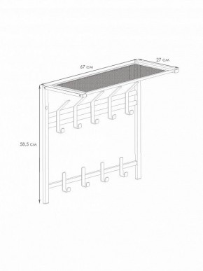 Вешалка-полка Торонто 22 в Нягани - nyagan.ok-mebel.com | фото 3