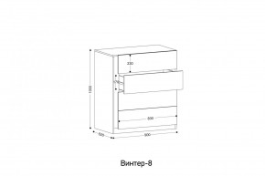 ВИНТЕР Спальный гарнитур (модульный) в Нягани - nyagan.ok-mebel.com | фото 13