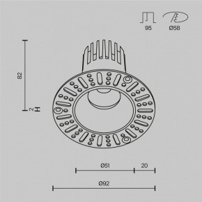 Встраиваемый светильник Maytoni Dip DL119-10W-2.7K-TRS-B в Нягани - nyagan.ok-mebel.com | фото 10