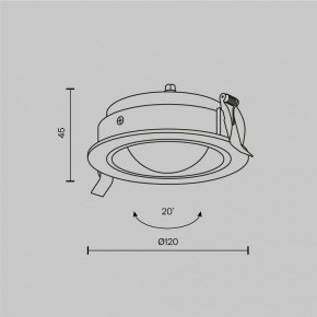 Встраиваемый светильник Maytoni Lens DL105-12W3K-W в Нягани - nyagan.ok-mebel.com | фото 6