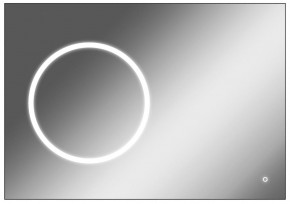 Зеркало Eclipse 100 black с подсветкой Sansa (SE1032Z) в Нягани - nyagan.ok-mebel.com | фото