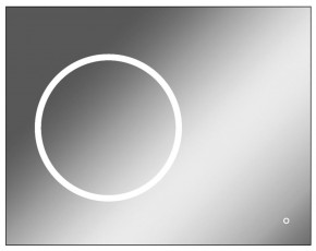 Зеркало Eclipse 90 black с подсветкой Sansa (SE1031Z) в Нягани - nyagan.ok-mebel.com | фото