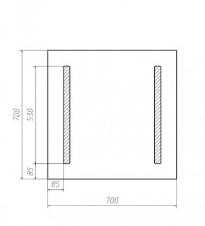 Зеркало Good Light 2-70 с подсветкой Домино (GL7012Z) в Нягани - nyagan.ok-mebel.com | фото 6