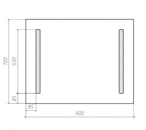 Зеркало Good Light 2-90 с подсветкой Домино (GL7015Z) в Нягани - nyagan.ok-mebel.com | фото 6